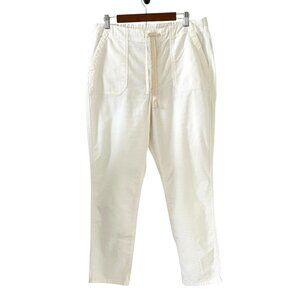J Crew NEW Tie Front Light Corduroy Pants In Ivory Size LT